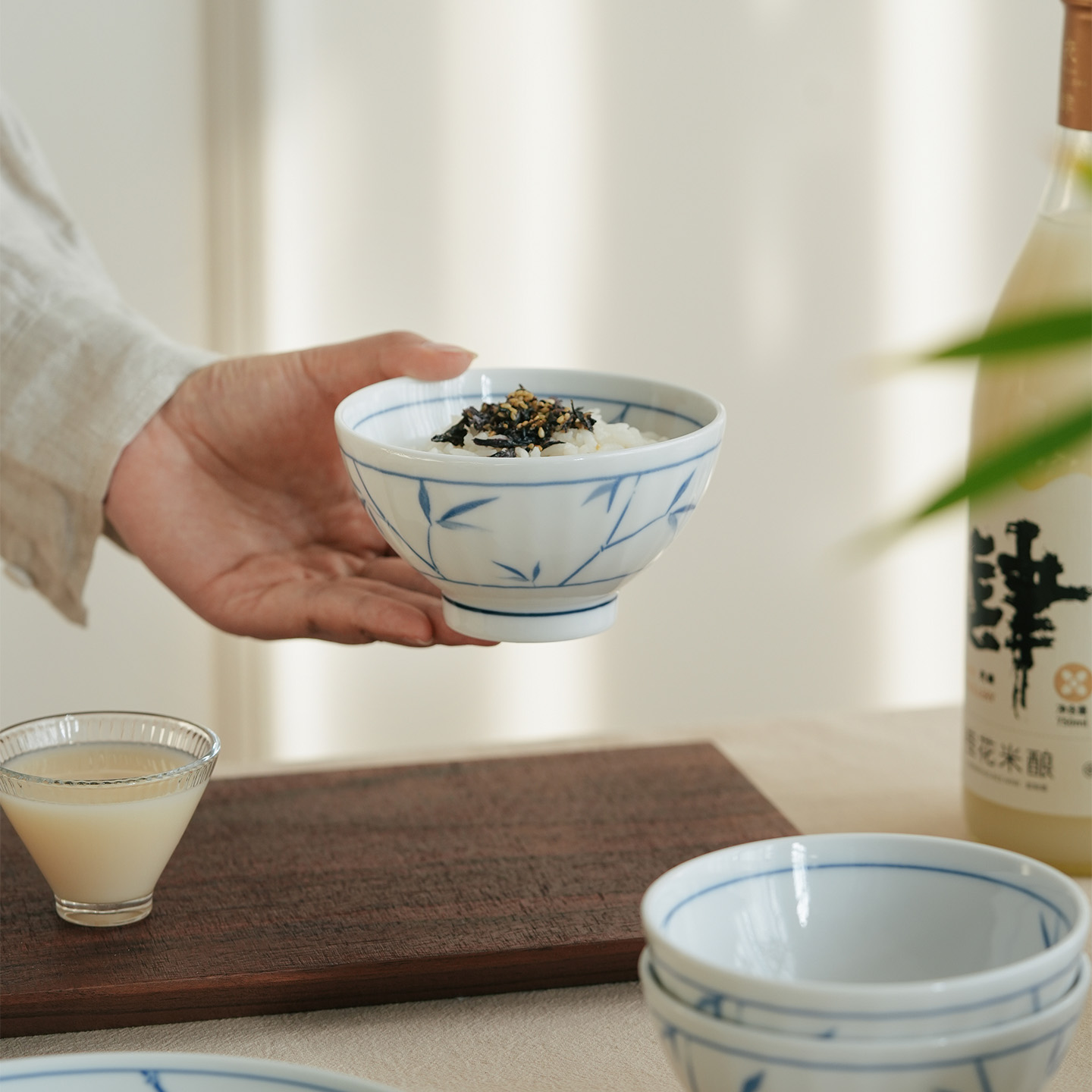 肆月中式陶瓷米饭碗釉下彩碗家用2025新款高颜值个人专用小碗餐具 - 图0