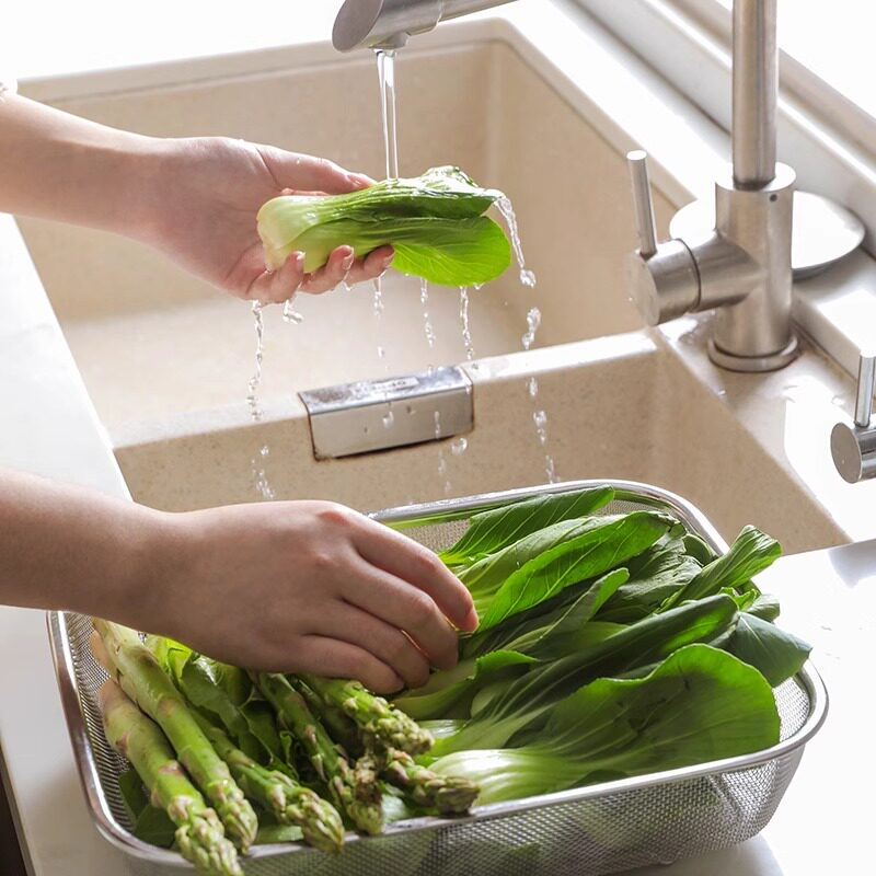 肆月304不锈钢沥水篮洗菜盆新款水果收纳筐厨房水槽洗水果滤水篮,淘宝优惠券,粉丝福利购,淘宝优惠卷