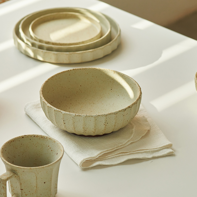 肆月大汤碗家用中式复古粗陶汤盆拉面碗螺蛳粉碗专用大碗吃面条碗 - 图2
