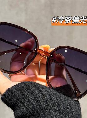 韩国大框方圆脸太阳眼镜感显UV新款偏光女脸小抗2025防晒级太阳