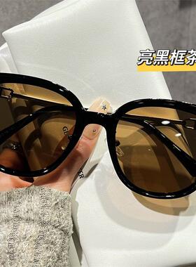 韩国韩版白色级太阳眼镜女2026新款框感显脸小抗UV防晒偏光太阳