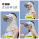 Sunscreen hat female summer anti -ultraviolet shading cap mask empty top hat, big hat, riding bicycle blowing the mask all one -piece ice silk