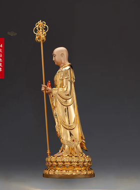 骏澜斋地藏站姿装饰摆件家用佛具用品大全神像摆件佛具用品全套