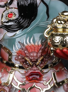 关公客厅元宝汉白玉招财