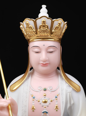 骏澜斋地藏王菩萨汉白玉大全佛像