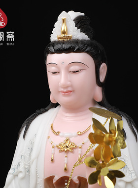 骏澜斋大势至菩萨汉白玉石佛像