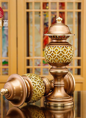 纯铜led佛前家用插电招财长明灯