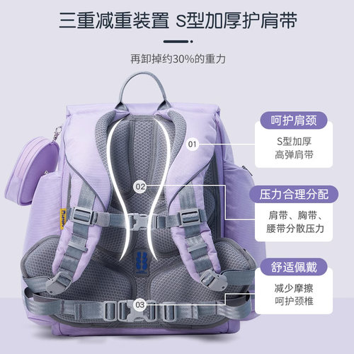 Letopo乐同航天护脊减负书包小学生一二三四年级男童儿童双肩背包 - 图1