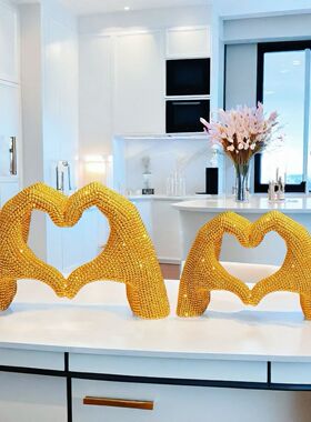 Explosive Love Hand Home Gestures Ornaments Than Heart Decor