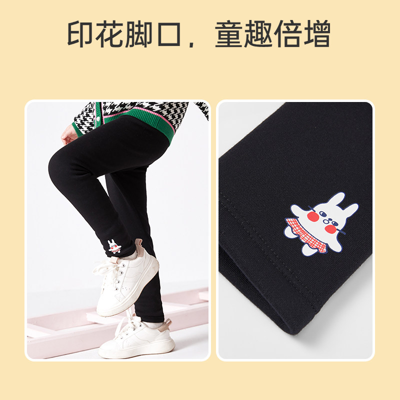 巴拉巴拉女童加绒儿童裤子打底裤 巴拉巴拉outlets店裤子