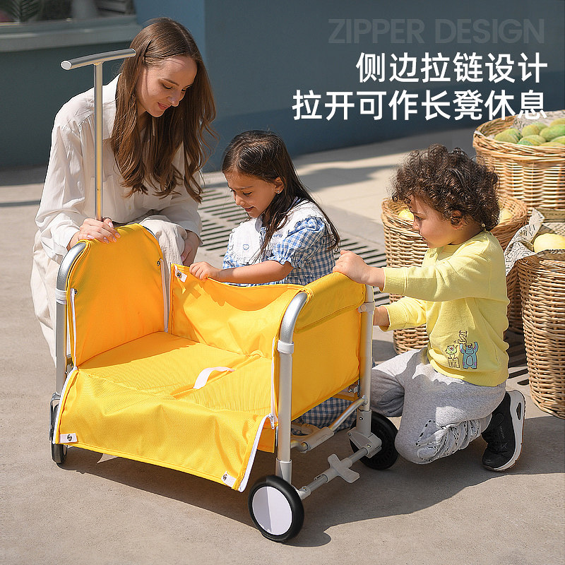 Bavay/北欢YOLA购物车轻量折叠推车户外买菜小拉车家用露营拖快递