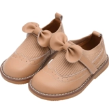 Туфли для принцессы, универсальная модная детская обувь для кожаной обуви, из натуральной кожи, мягкая подошва