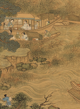 明仇英琵琶行图山水画国画花鸟画