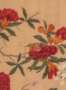 明鲁治百花图卷古画花卉长卷