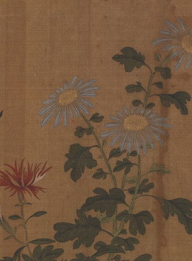 五代徐熙花卉草虫图临摹画稿