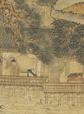 元赵孟頫画山水图国画山水画