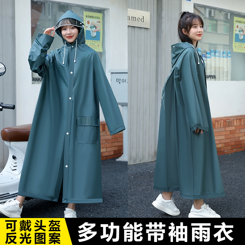 雨衣长款全身单人女士男款成人防暴雨电动电瓶自行车2024新款雨披-图0