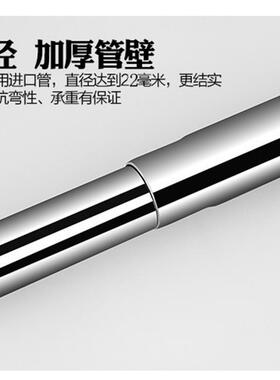 窗帘杆子白色烤漆伸缩杆不锈钢窗帘杆免打孔安装拉杆穿门帘申缩杆