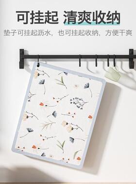 印花硅藻泥沥水垫厨房吧台吸水控水垫子餐具水杯垫餐桌防烫隔热垫