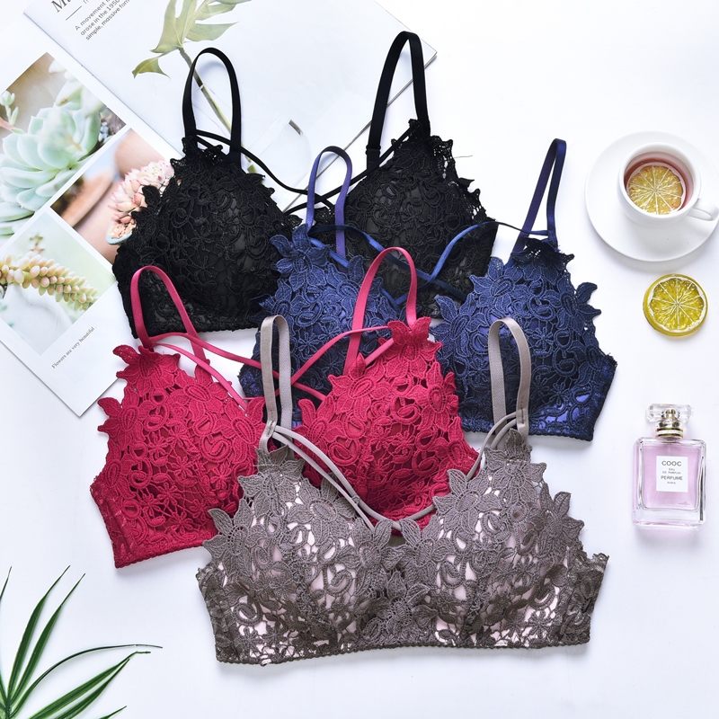 翠虹性感蕾丝无钢圈绑带日系文胸 翠虹服饰文胸