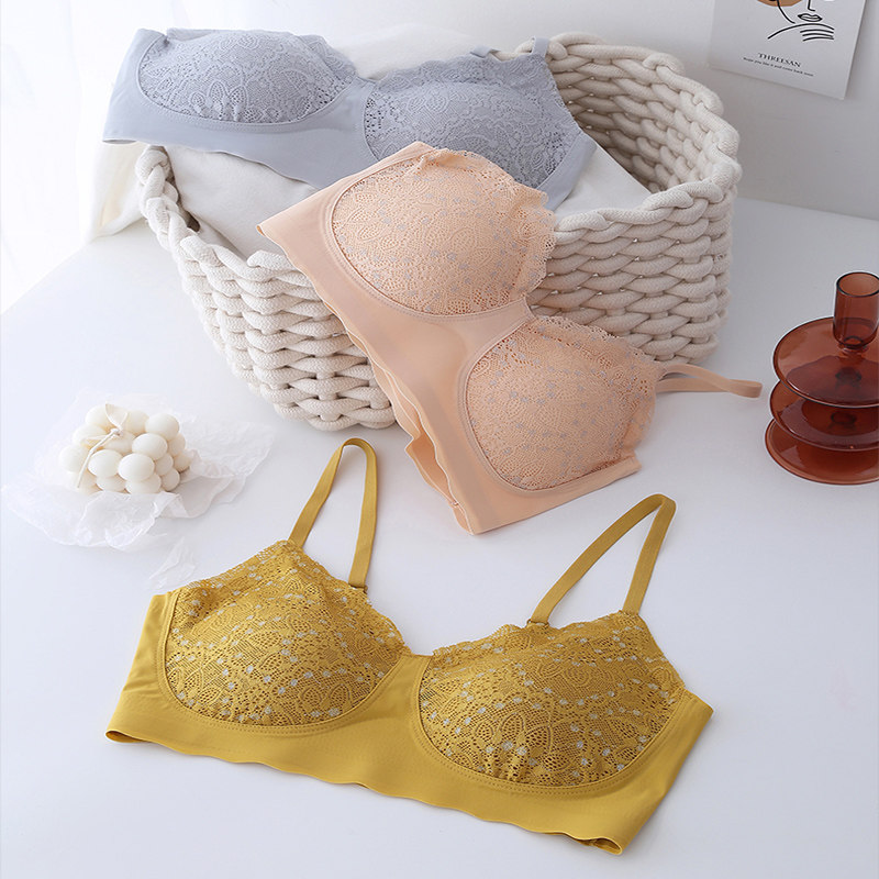 满天星乳胶棉蕾丝女士无痕舒适文胸 翠虹服饰抹胸