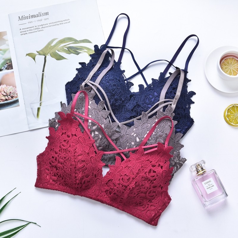 翠虹性感蕾丝无钢圈绑带日系文胸 翠虹服饰文胸