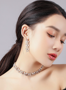 时尚百搭设计蝴蝶耳坠耳饰女