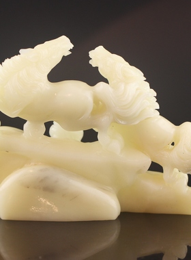 马到成功寿山石芙蓉石摆件礼品