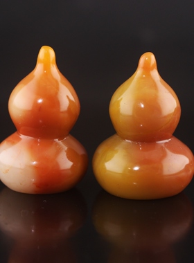 寿山石小葫芦福禄闲章定制篆刻印章圆章天然玉石文玩收藏礼品直销