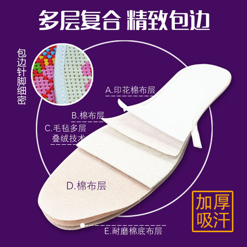 精准7D印绣一体手工针孔十字绣鞋垫半成品棉透气男女舒适吸汗防臭 - 图1