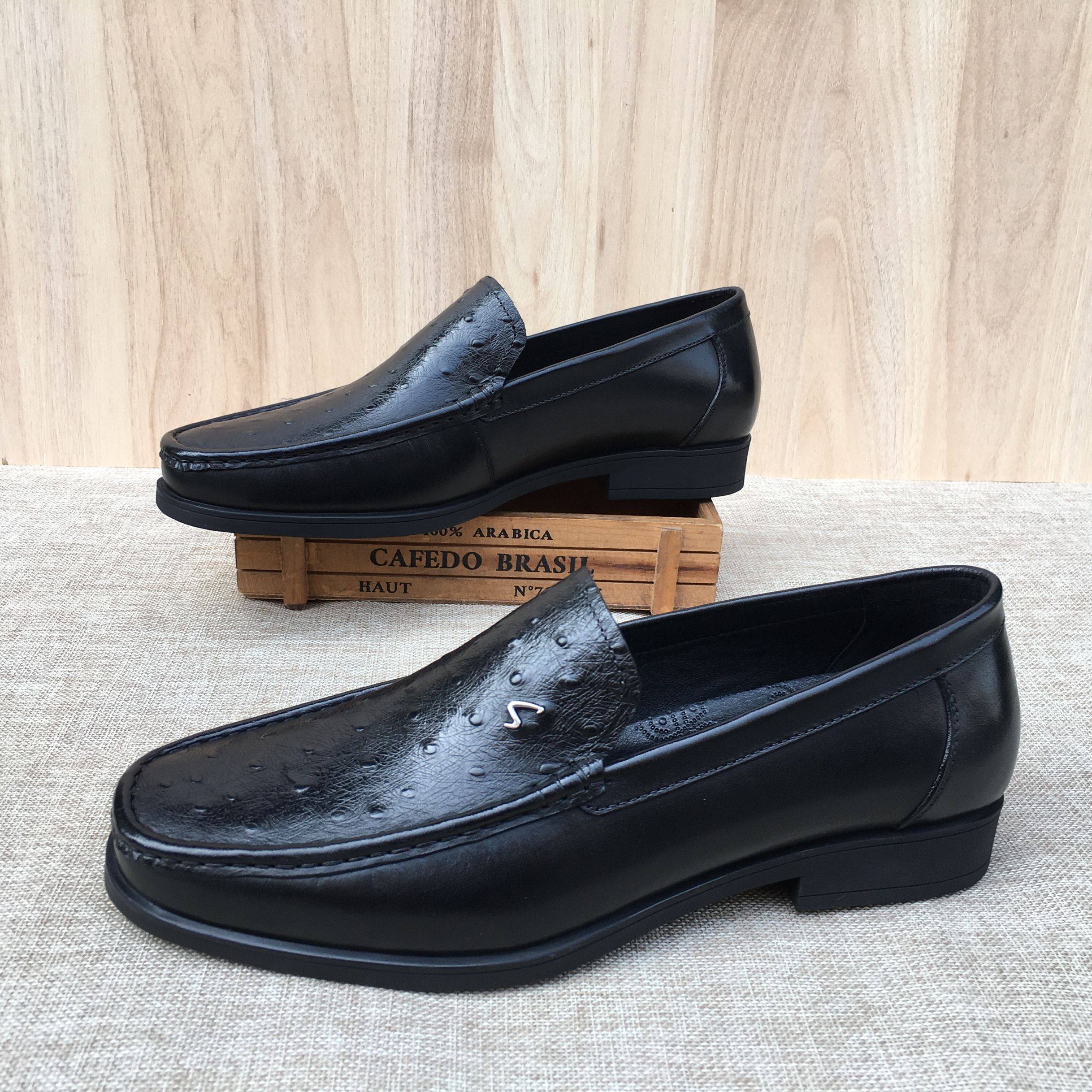 撤柜清仓男鞋意大利鸵鸟皮头层牛皮套脚商务休闲皮鞋减震办公单鞋,淘宝优惠券,粉丝福利购,淘宝优惠卷