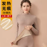 Удерживающее тепло нижнее белье, флисовый комплект, приятное телу зимнее термобелье, увеличенная толщина, большой размер