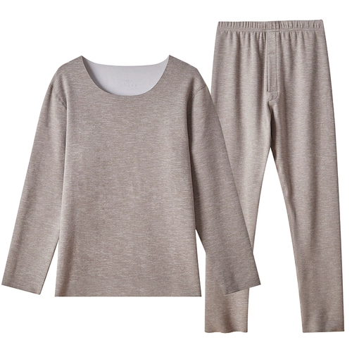 Удерживающее тепло нижнее белье, комплект, флисовое приятное телу зимнее термобелье, большой размер, увеличенная толщина