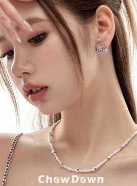 CHOWDOWN潮度原创爱心珍珠项链