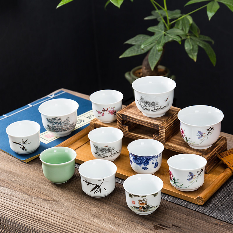 酒盅大号二两酒杯白酒陶瓷酒盏复古酒具家用黄酒烈酒一口啤酒杯子,淘宝优惠券,粉丝福利购,淘宝优惠卷