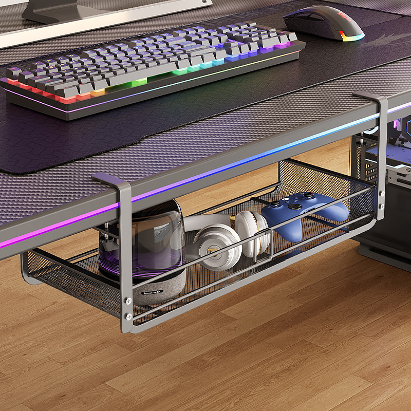 桌下挂篮置物架理线器电线束排插座电脑桌底下整理架路由器收纳架,淘宝优惠券,粉丝福利购,淘宝优惠卷