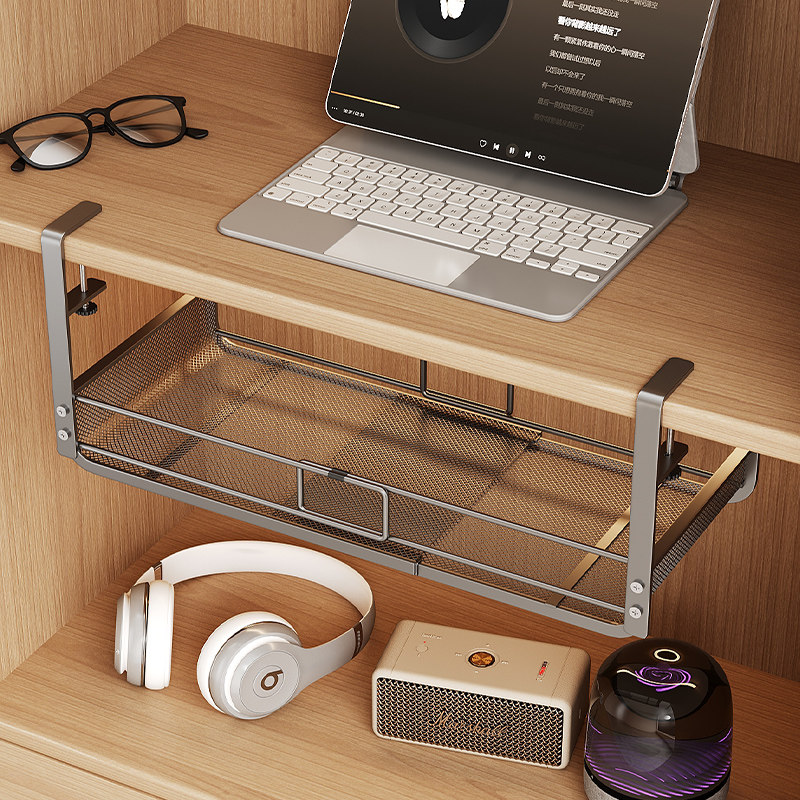 桌下挂篮置物架理线器电线束排插座电脑桌底下整理架路由器收纳架,淘宝优惠券,粉丝福利购,淘宝优惠卷