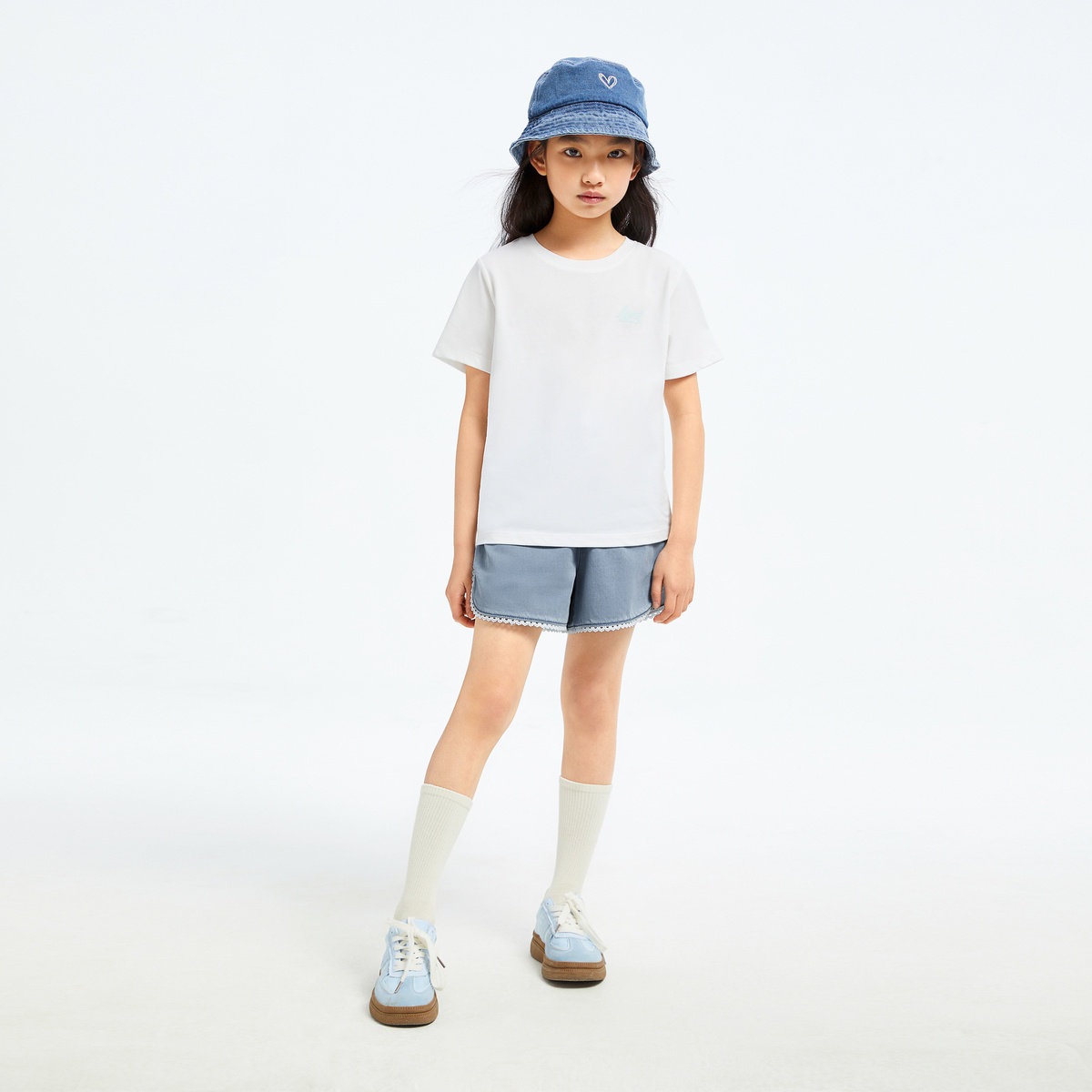 安奈儿童装女童牛仔短裤夏时尚甜美可爱弹力透气冰感裤子,淘宝优惠券,粉丝福利购,淘宝优惠卷