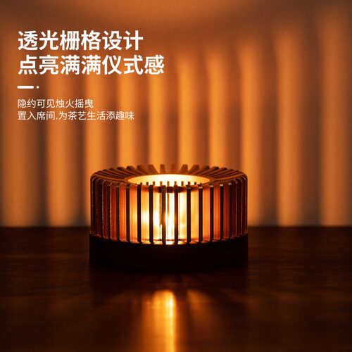 日式温茶炉套装蜡烛加热底座茶水保温煮茶温茶器烘茶提香器暖茶炉 - 图1