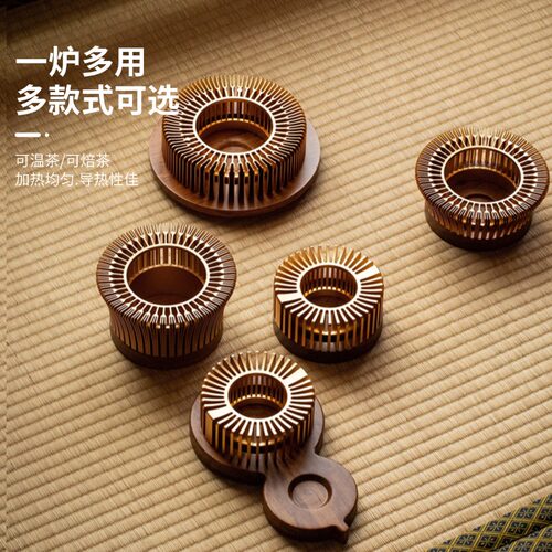 日式温茶炉套装蜡烛加热底座茶水保温煮茶温茶器烘茶提香器暖茶炉 - 图3