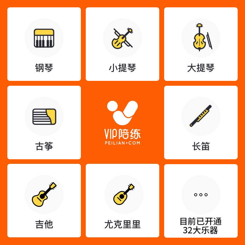 VIP陪练 真人在线1对1乐器陪练（涵盖钢琴/古筝/提琴等32大乐器）天猫优惠券折后￥5
