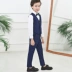 Trẻ em vest vest nam phù hợp với hoa cô gái phù hợp với bé trai ăn mặc biểu diễn piano mùa xuân Anh và mùa thu ba mảnh - Váy trẻ em