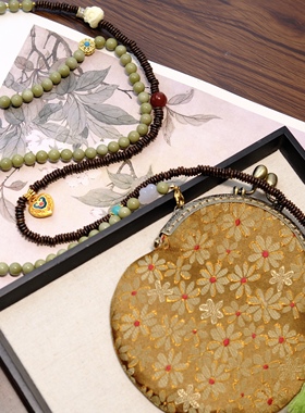 原创设计新中式国风多包葫芦玉佩流苏长款斜挎包包链斜挎链背背链