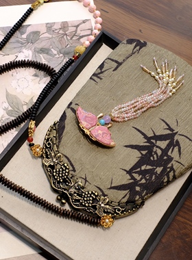 国风香云纱手机包女斜挎迷你小包包百搭单肩小挎包可放手机