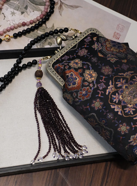 国风超美可斜挎背背链宋锦包包装饰手机链多戴项链国风装饰