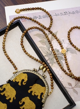 国风手工刺绣葫芦斜挎链包包新中式礼物可放银行复古背背链