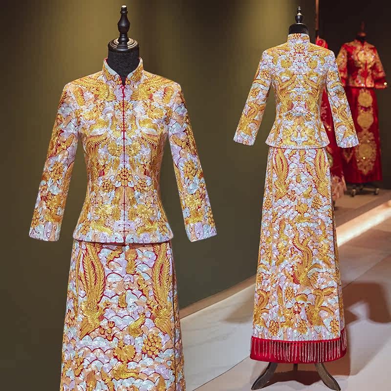 秀禾服2020新款龙凤褂新娘女敬酒服 既初旗袍