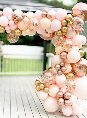 跨境亚马逊乳胶气球链结婚婚礼场地布置装饰生日气球套装气球