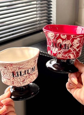 新款轻奢高级感随手杯多用途喝茶水具高温烧制釉下彩陶瓷杯子