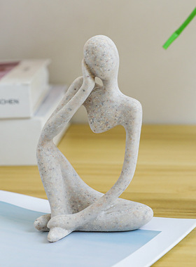 ins风小众抽象人物思考者艺术小